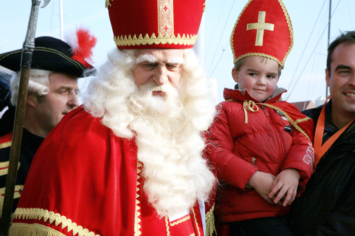 Saint Nicholas (or Sinterklaas in Dutch) at the large St. Nicholas parade.