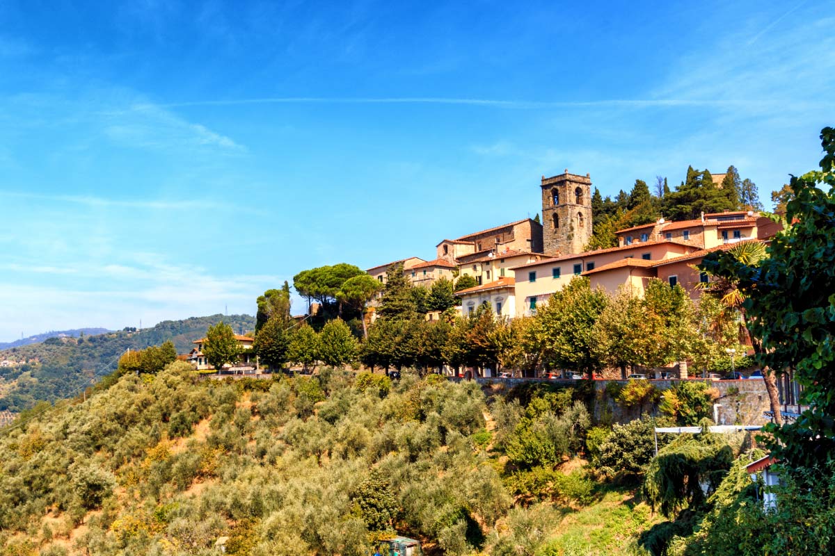 View of Montecatini town in Italy