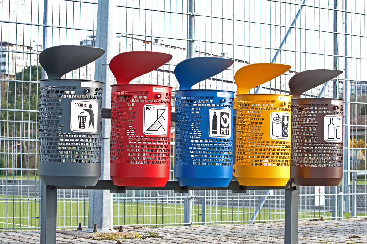 Recycling bins, Switzerland