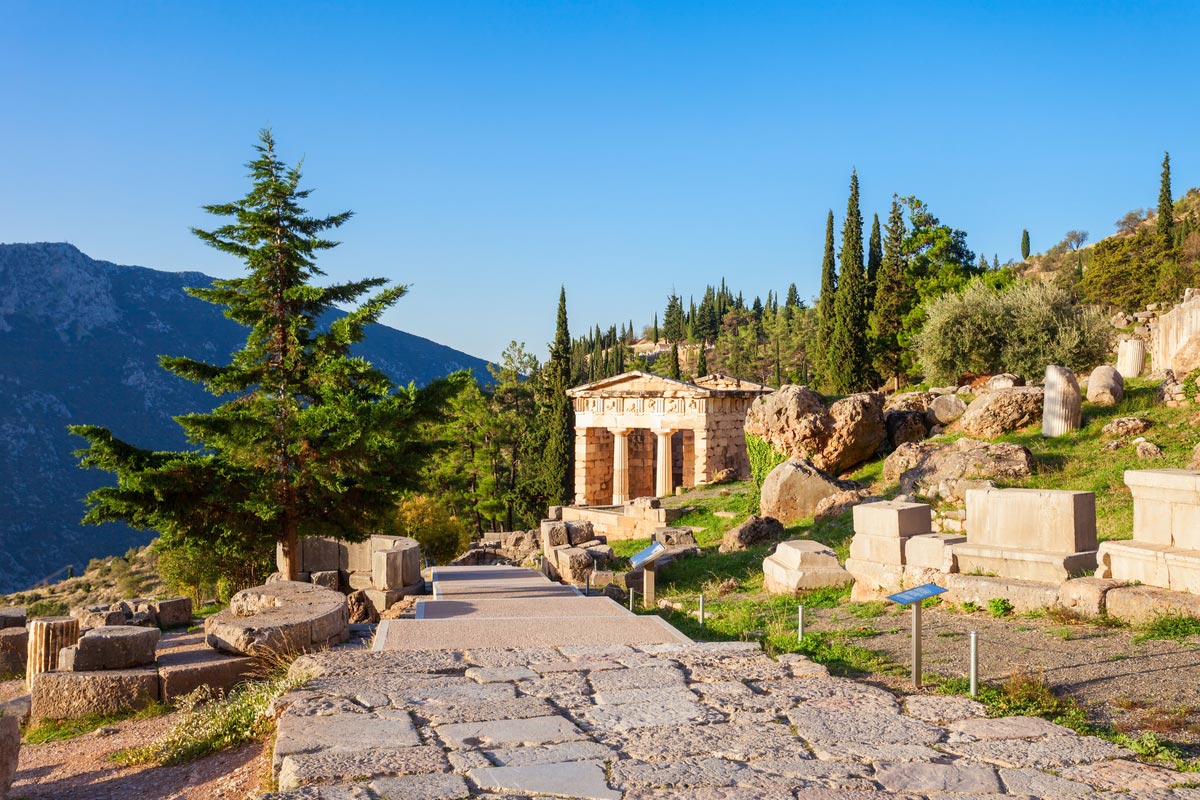 The Treasury of Athens or Athenian Treasure in Delphi