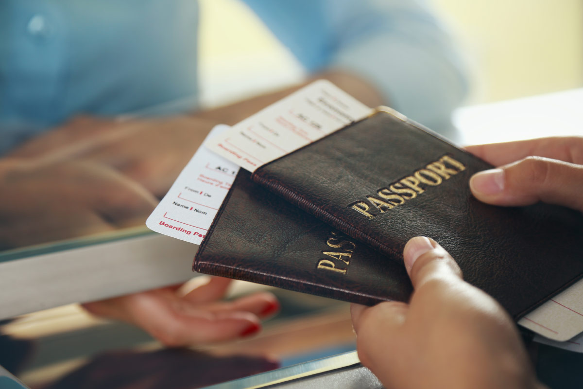 Passport, visa and tickets