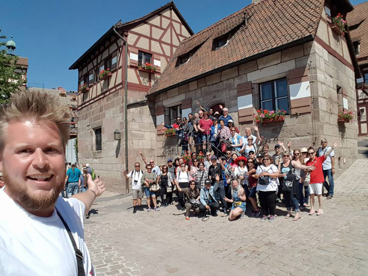 Tour group in Nuremberg