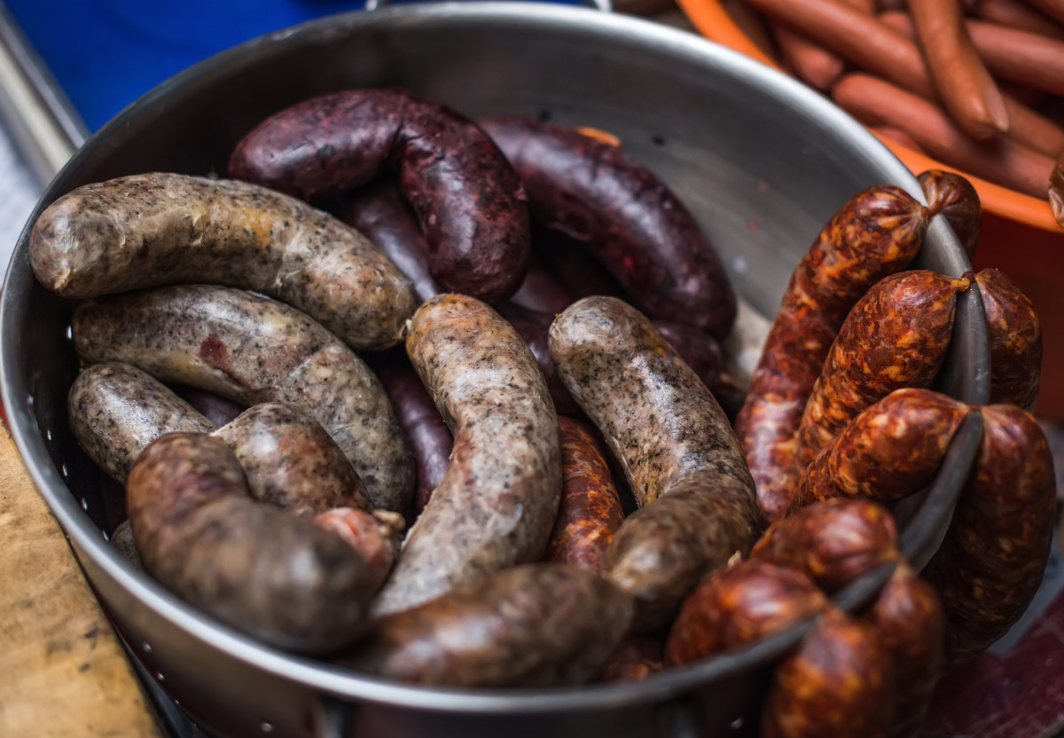 Bratwurst in bowl Travel Education