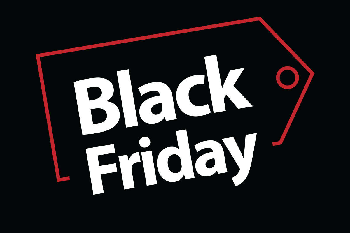 Black Friday shopping tag