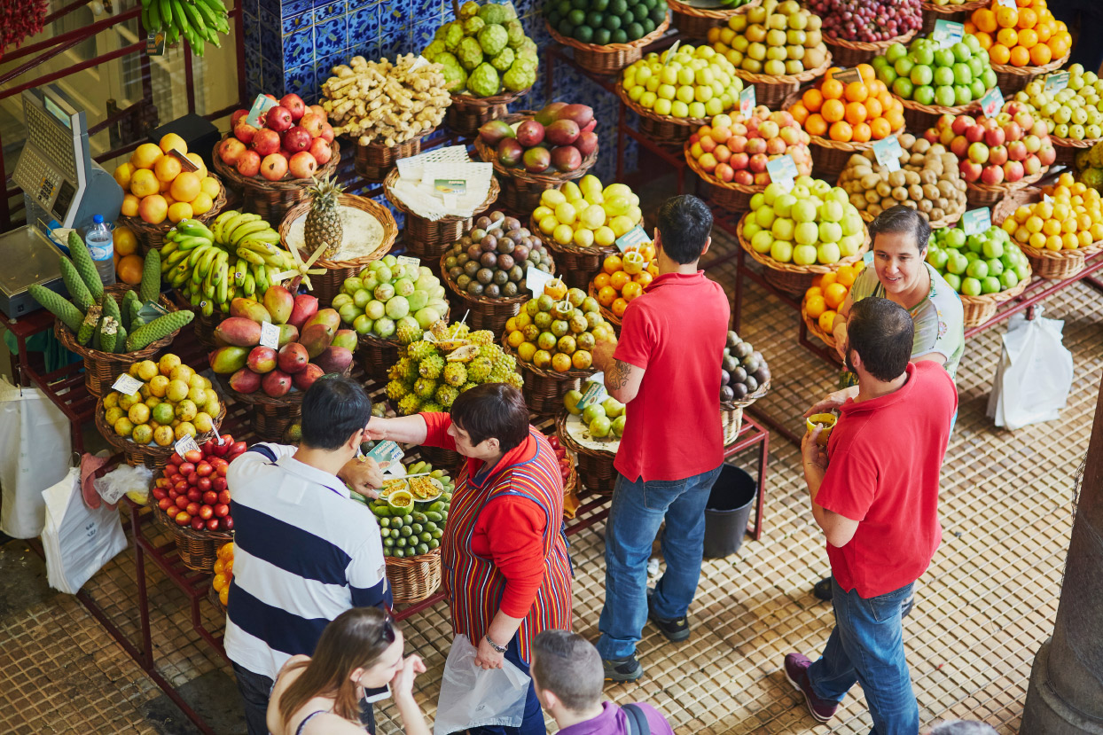 Fruit market in Portugal