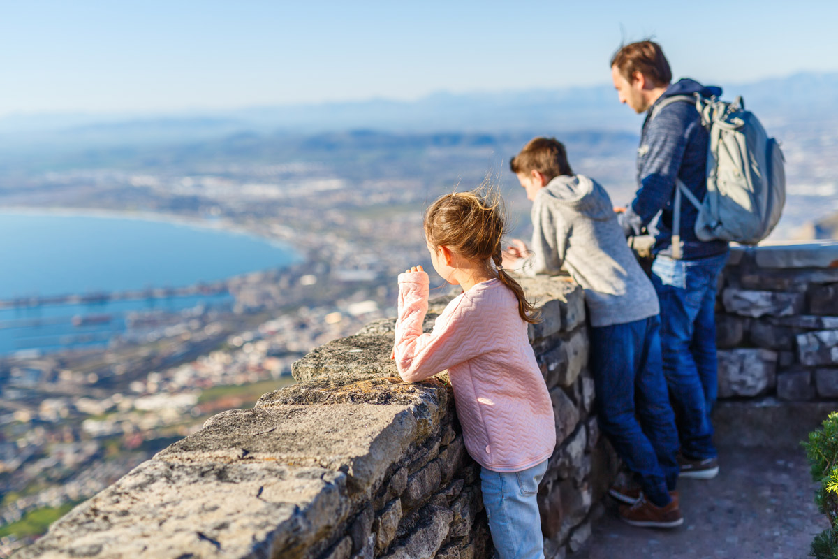 Family atop Table Mountain, Cape Town.