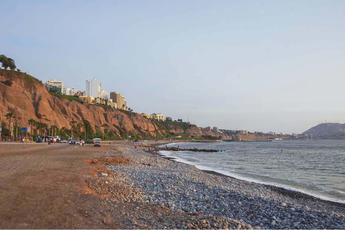 Playa Chorillos beach in Peru