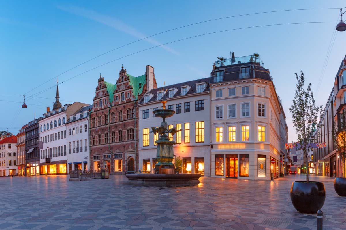 The Amagertov Square in Strøget, Copenhagen