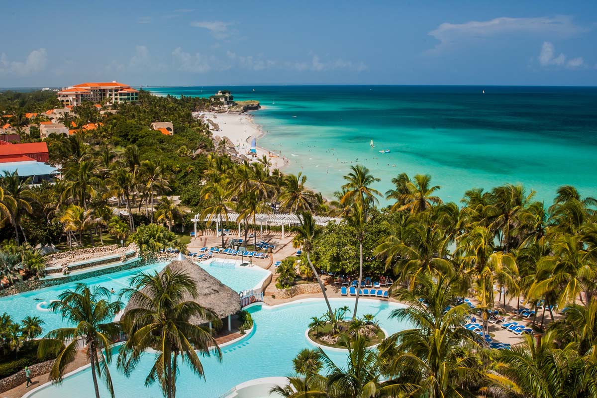 The beautiful and popular Varadero beach in Cuba
