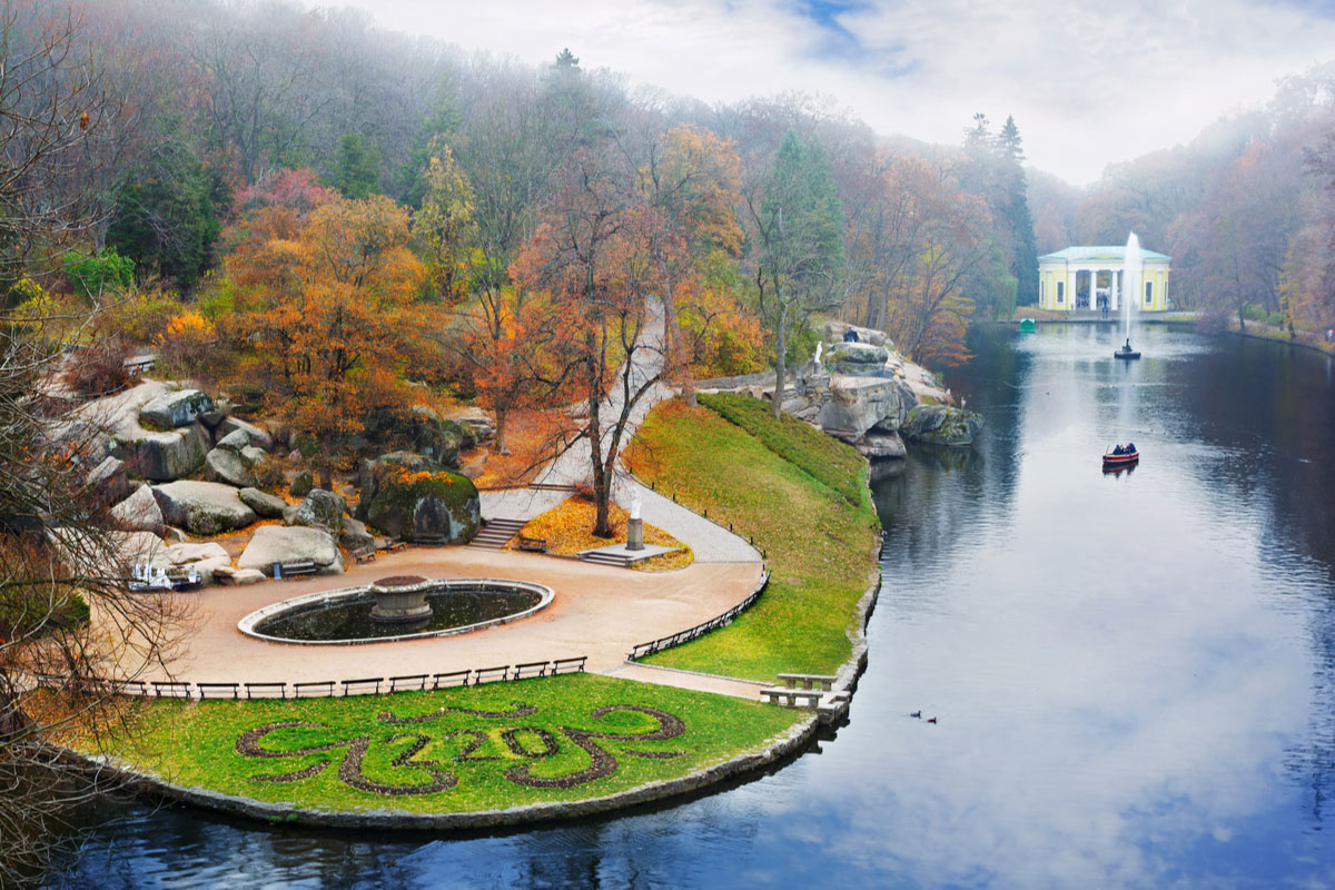 Famous Sofiyivka (Sophia) park in Uman