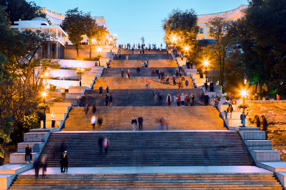 Potemkin stairs in the evening