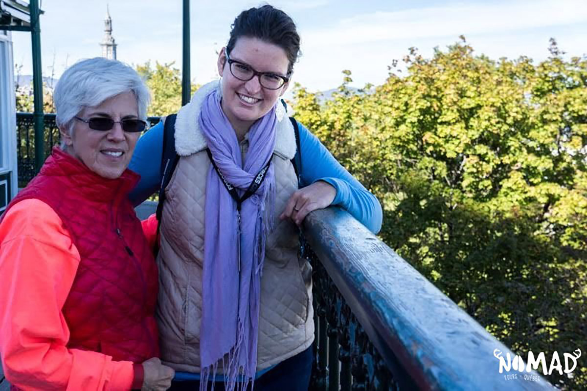 Marie and a guest. One of the best parts of leading these tours is getting to meet people from all over the world.