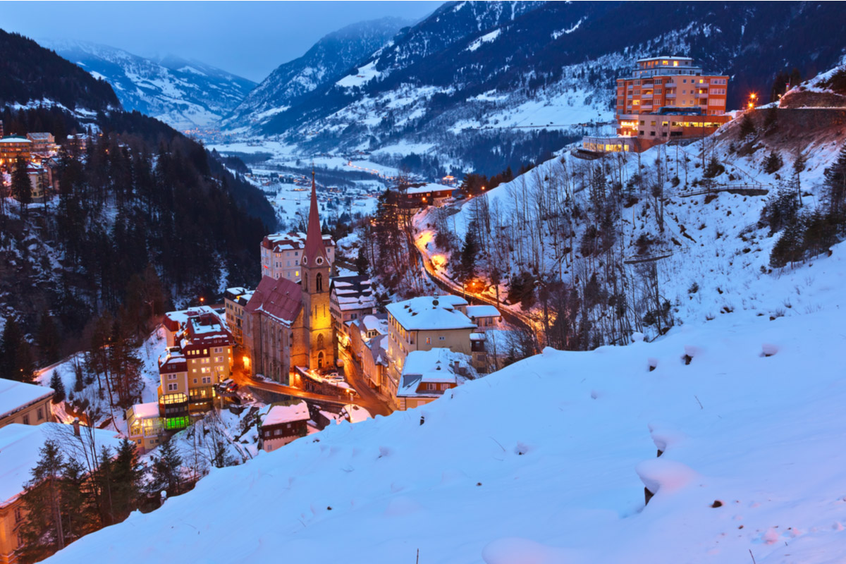 Mountains ski resort Bad Gastein, places to visit in Austria