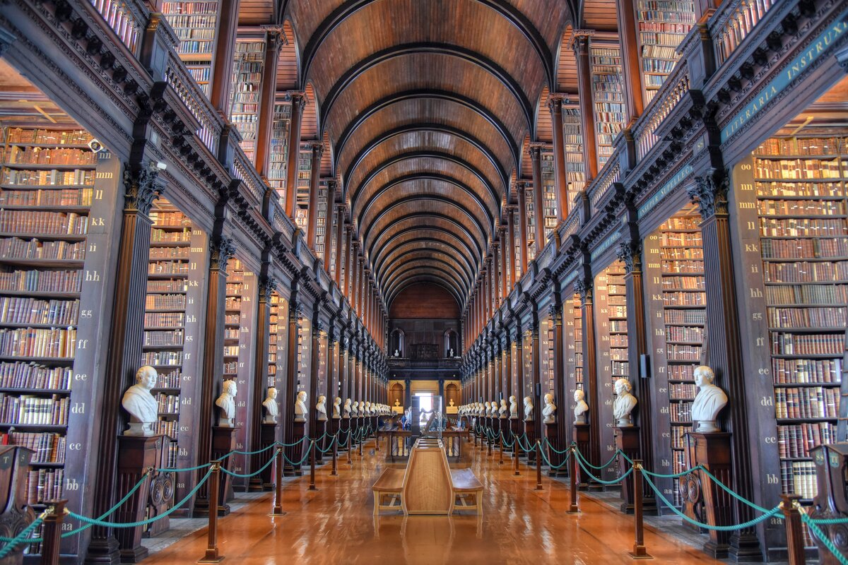 Long Room Trinity College Dublin beautiful libraries