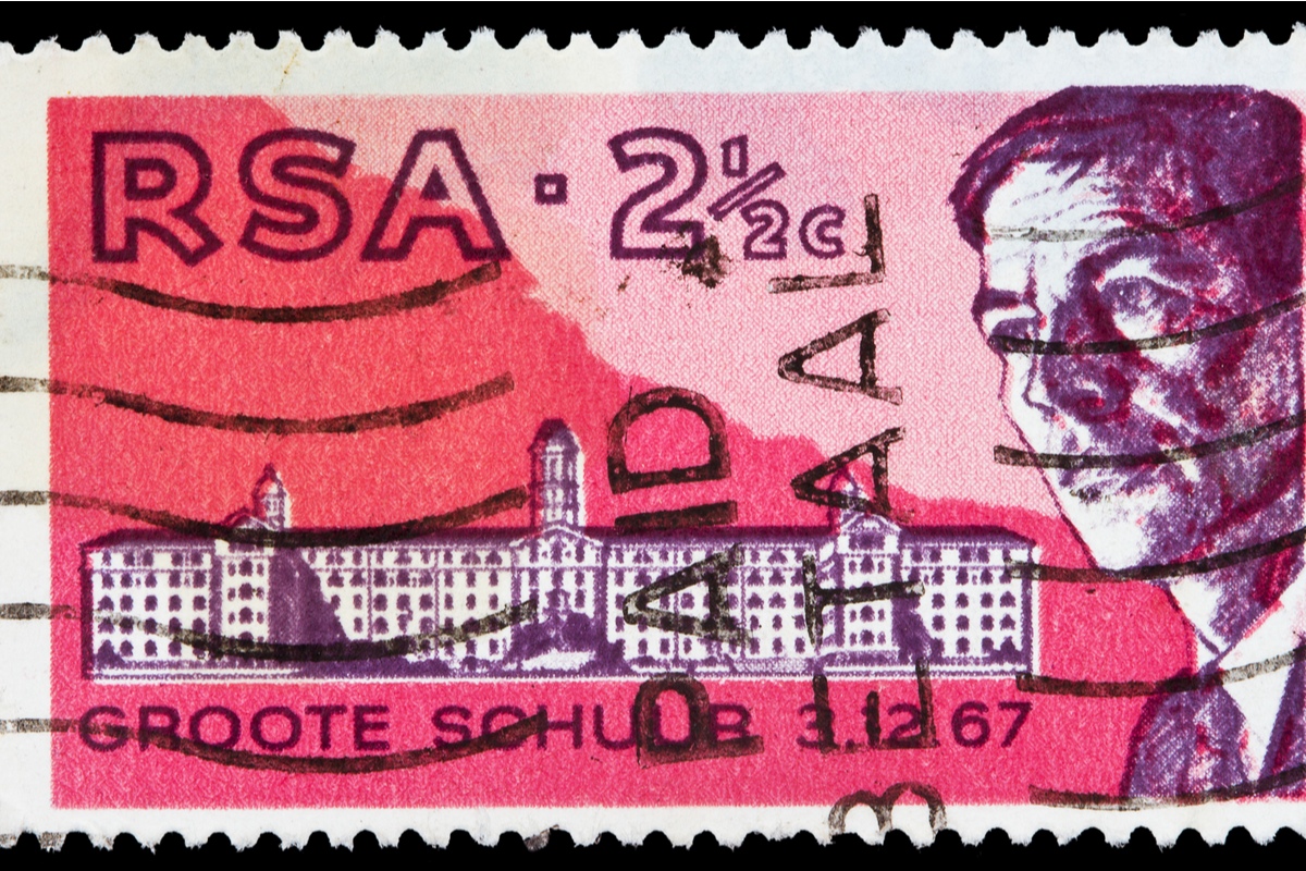 Postage stamp showing Dr Christiaan Barnard South Africa