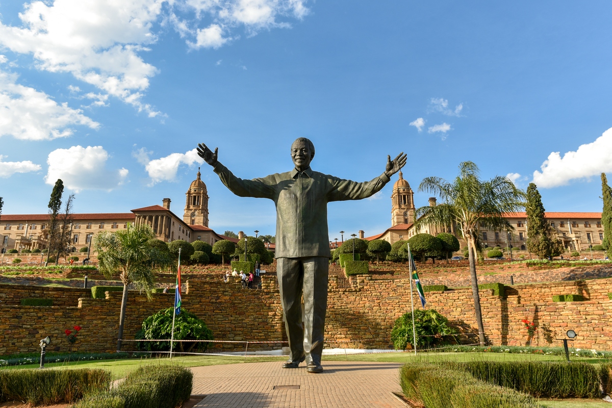 Nelson Mandela statue at the Union Buildings South Africa