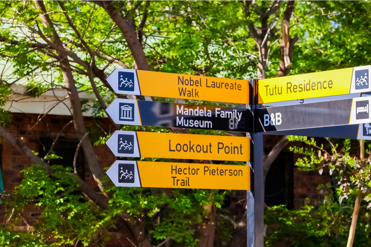 Sign post at Vilakazi Street in South Africa