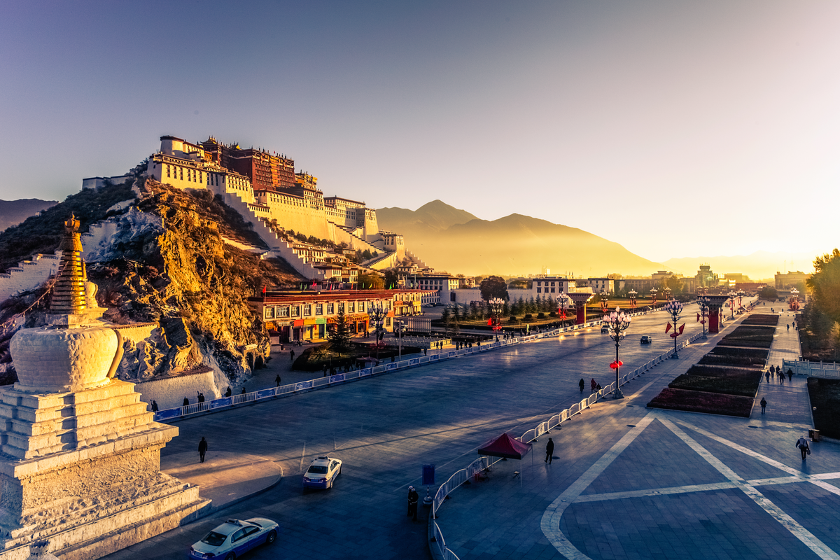 Lhasa in Tibet railway journeys