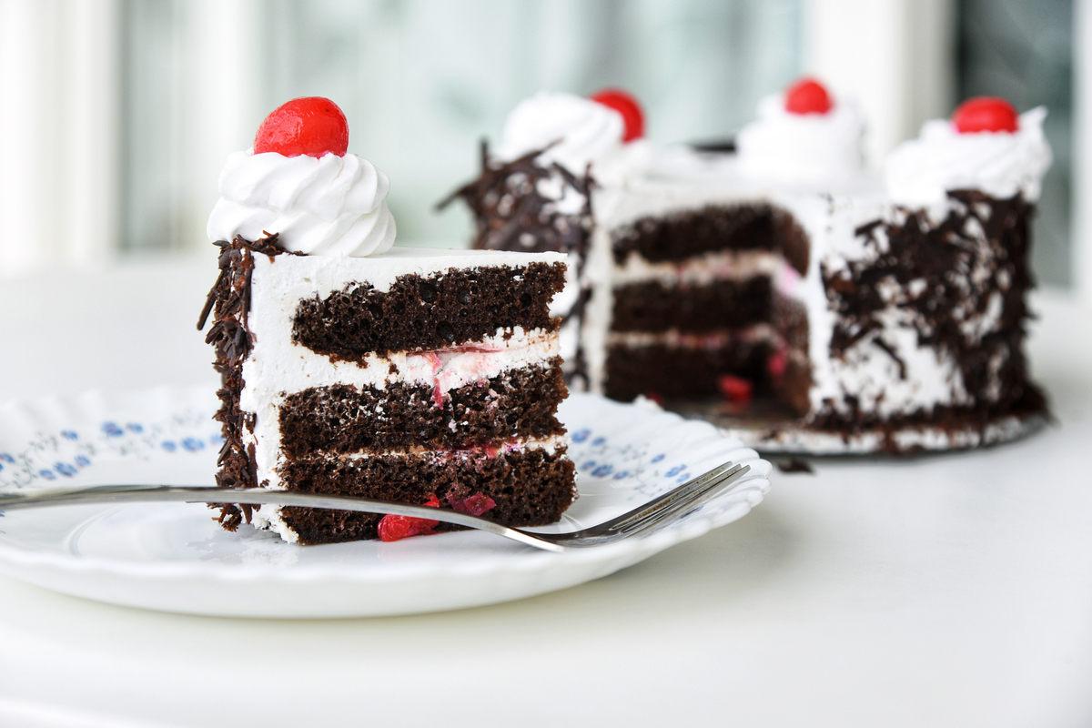 Slices of Black Forest Gateau World Baking Day