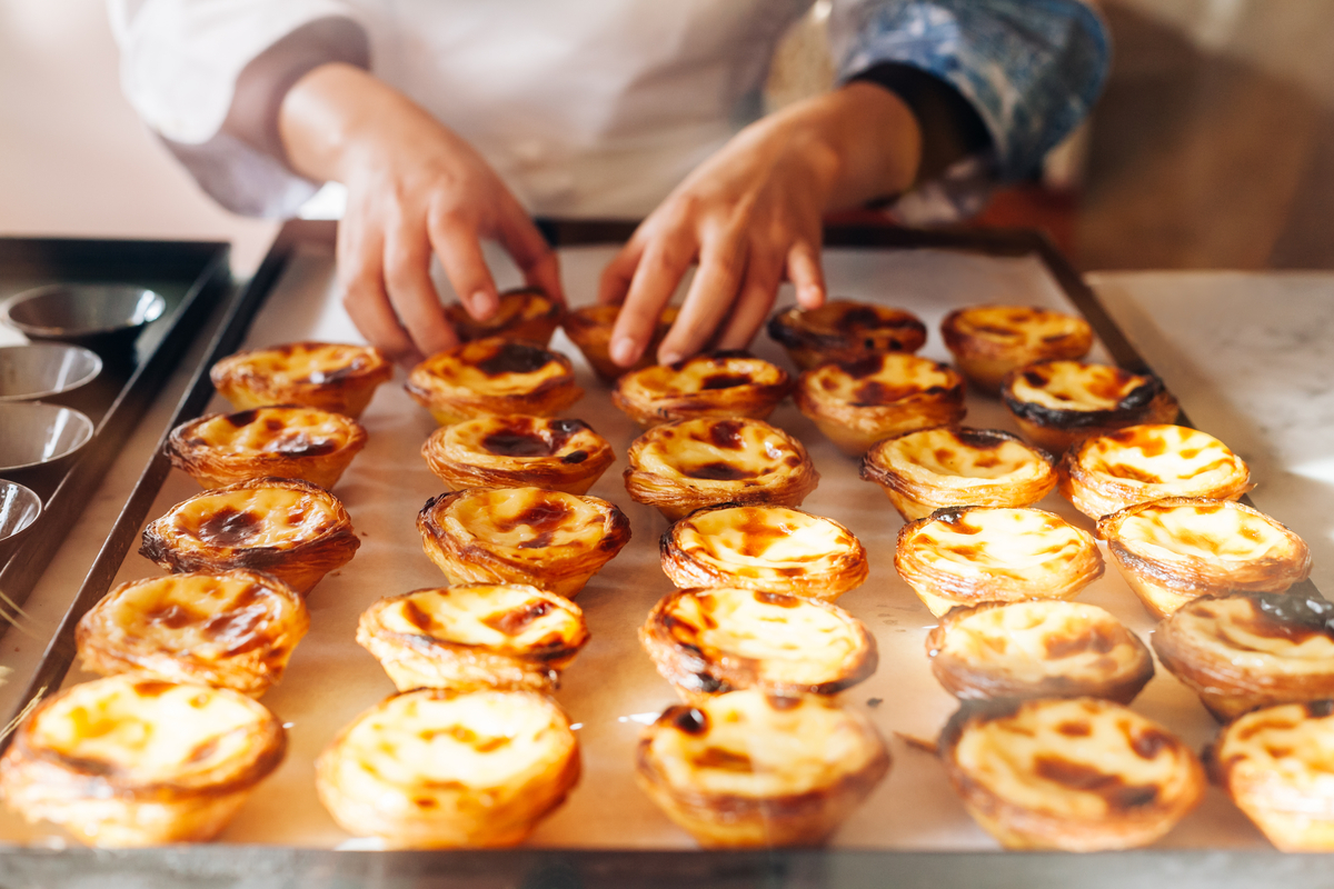 Chef preparing Pasties de Nata World Baking Day