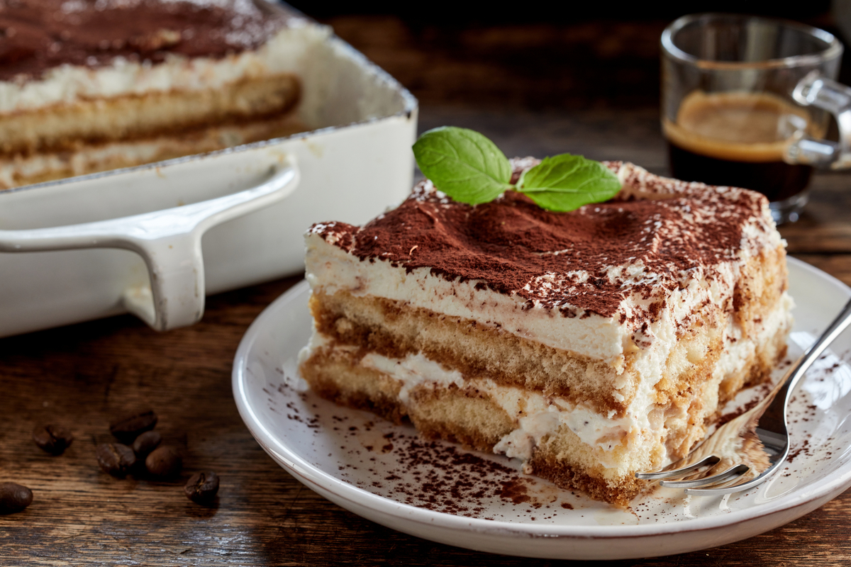 Slice of Italian Tiramisu World Baking Day