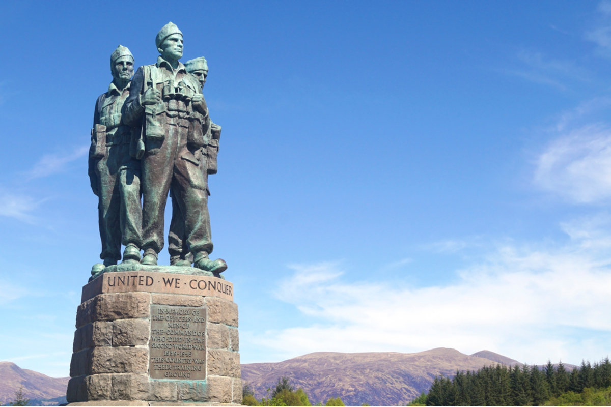 Commando Memorial in Scotland World War II