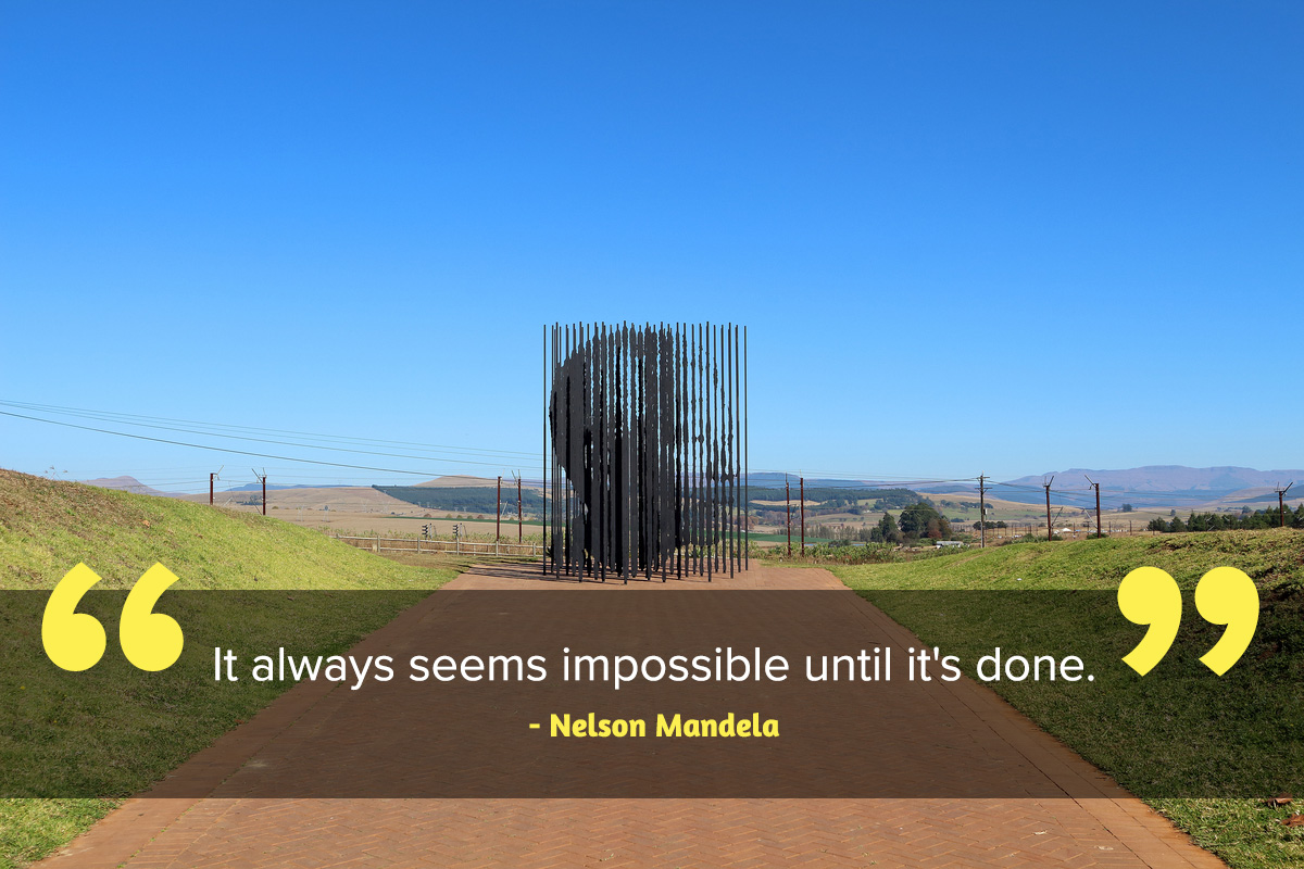 Nelson Mandela capture site and Inspirational quote Nelson Mandela Day