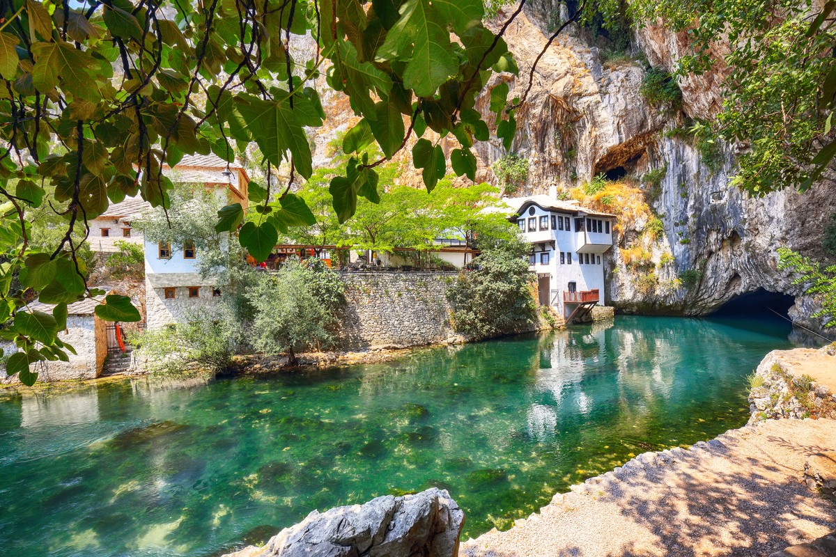 View of monastery in Blagaj near Mostar in Bosnia and Herzegovina