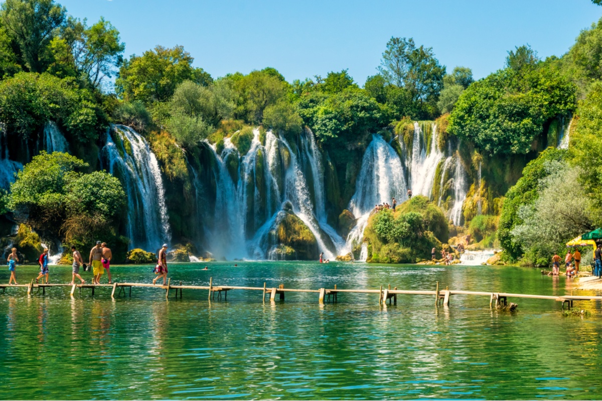 Kravice waterfalls near Mostar in Bosnia and Herzegovina