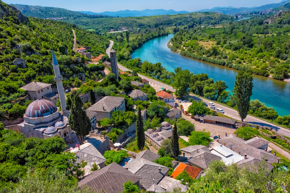 View of historic Počitelj near Mostar in Bosnia and Herzegovina