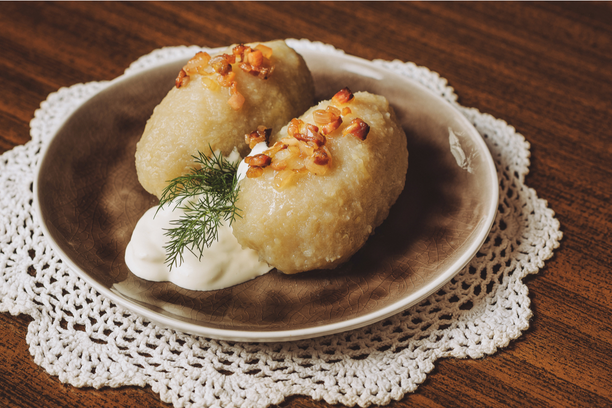 Cepelinai, Lithuania’s national dish, Vilnius
