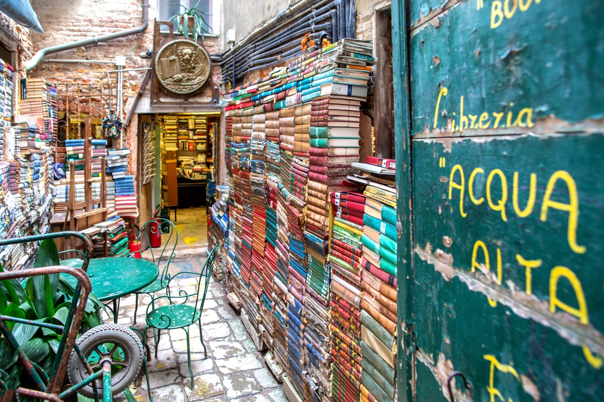 Libreria Acqua Alta Venice, Italy, Europe Bookshops