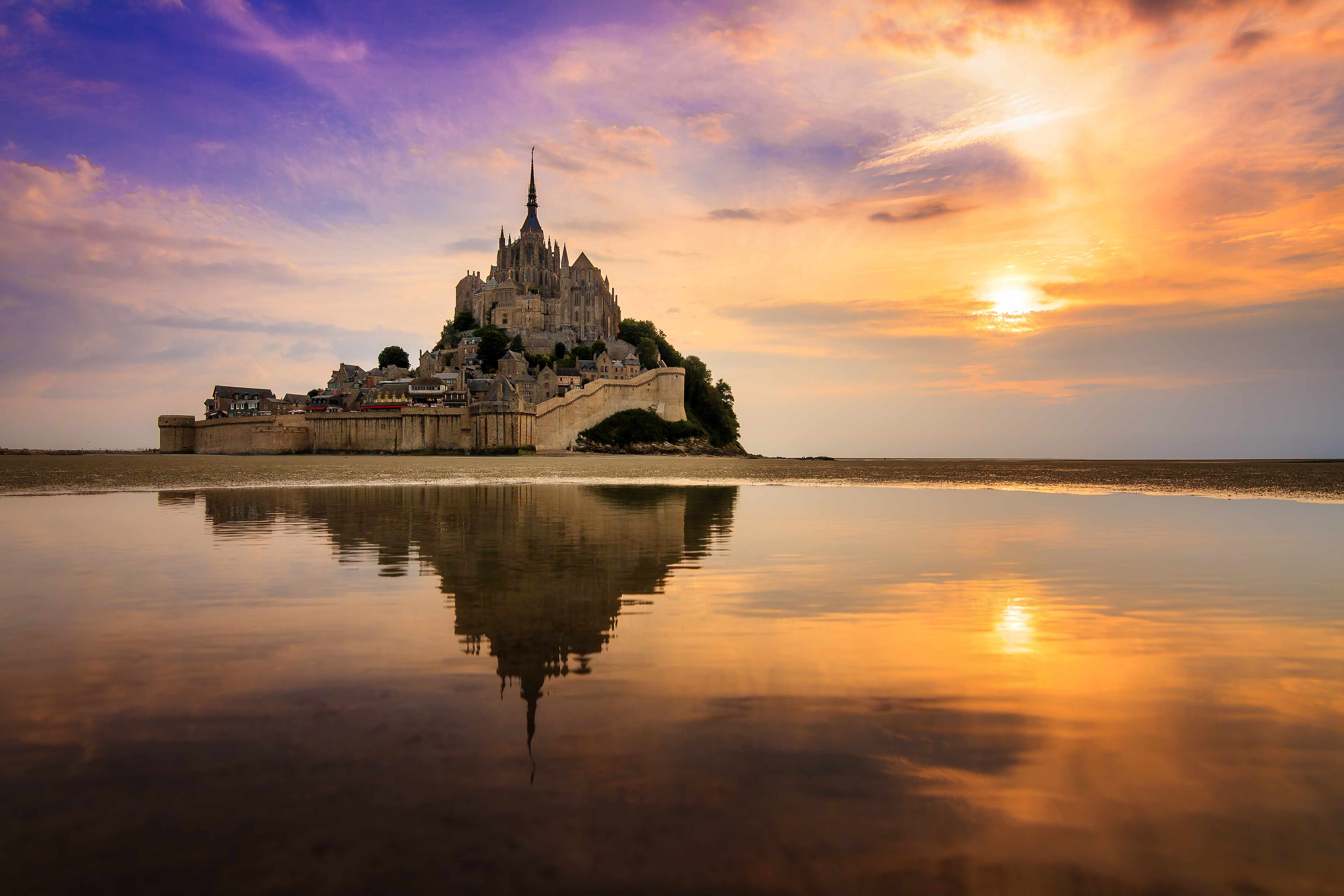 Mont Saint-Michel in Normandy, France, World Heritage Site