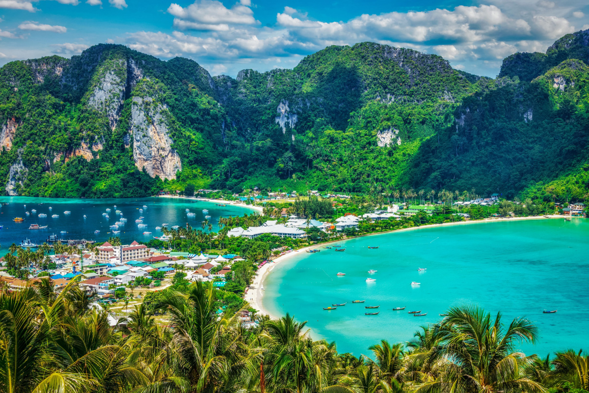 Aeiral view of Koh Phi Phi, Thailand