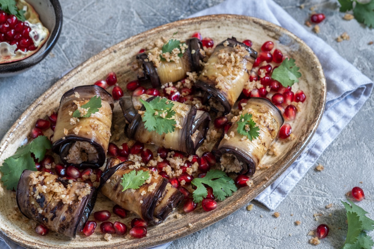 Nigvziani Badrijani, Georgian eggplant rolls