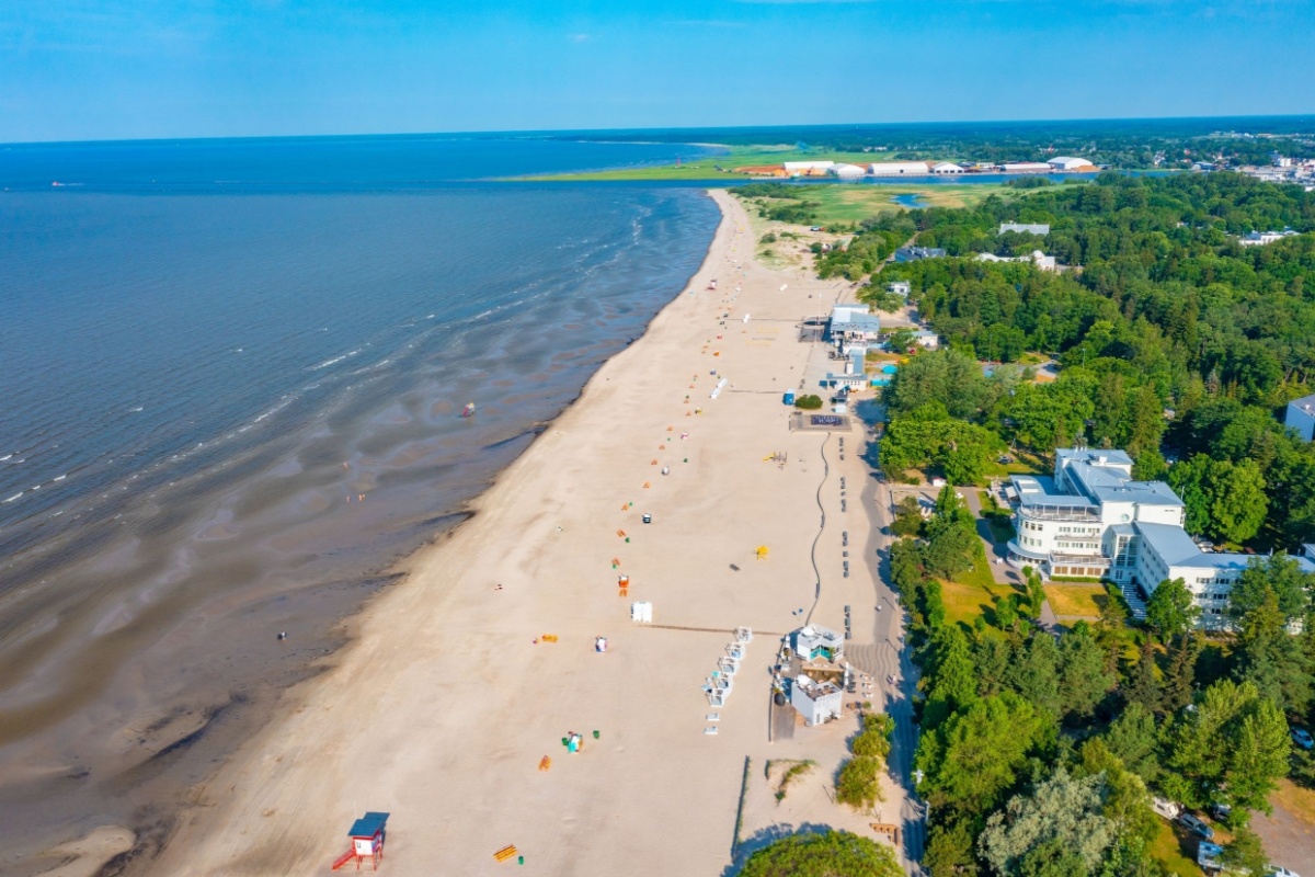 Beach in Pärnu, Estonia. A must-visit in our Guide to the Baltic States.