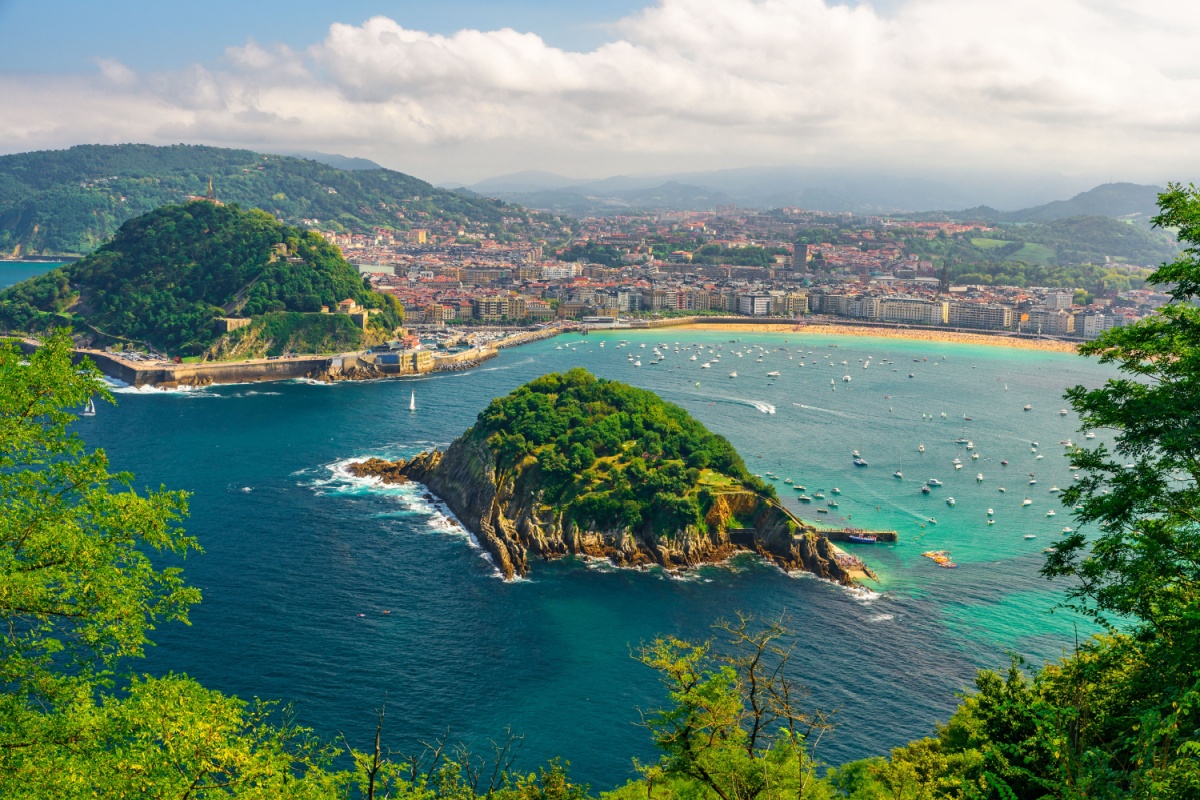 San Sebastian, Spain, beautiful coastal views