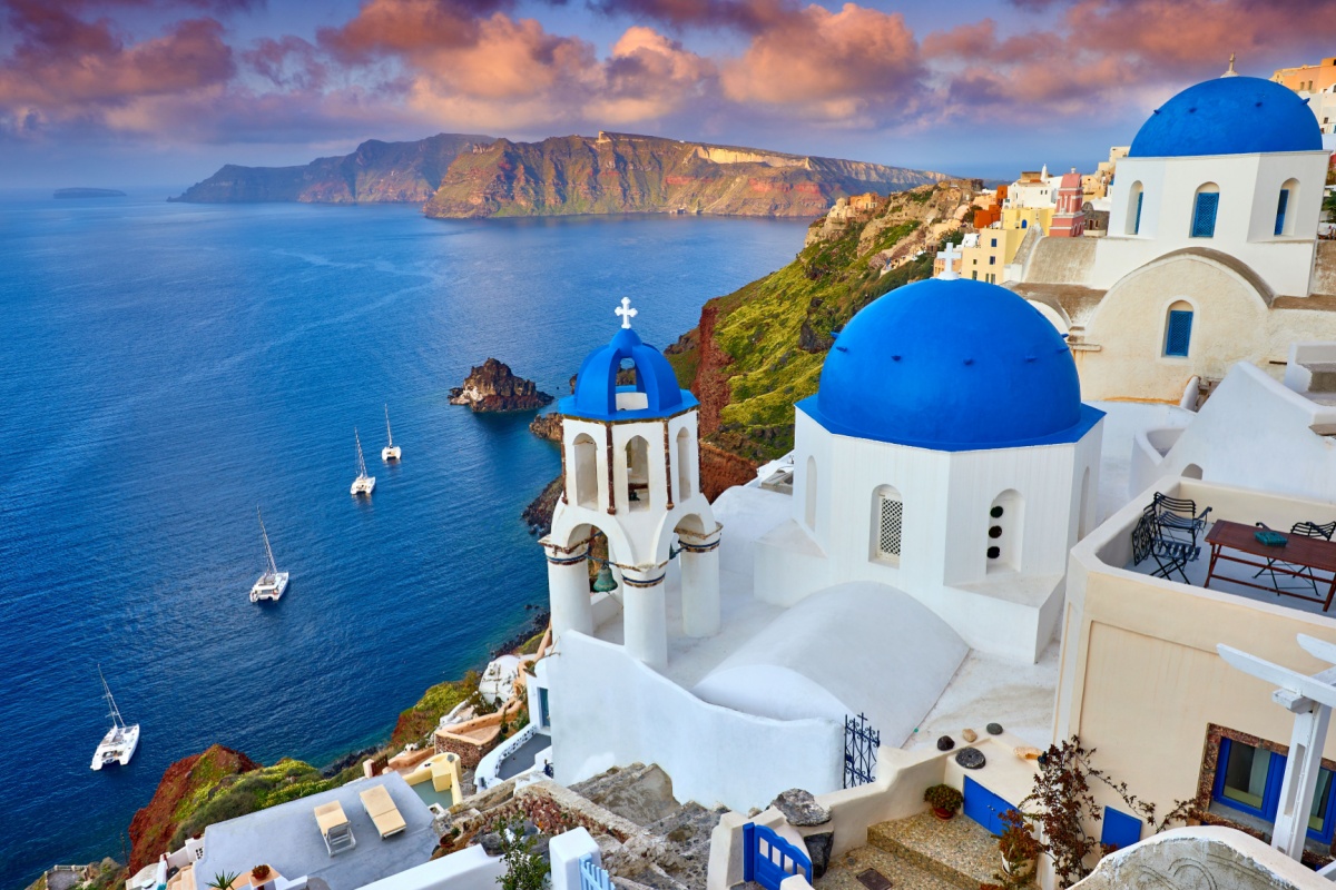 Santorini, Greece, beautiful coastal views