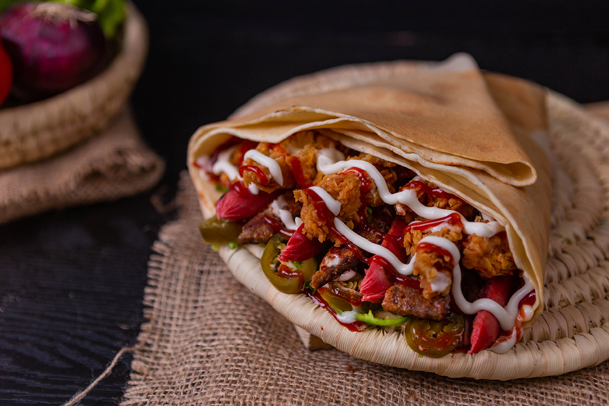 A crêpe pictured