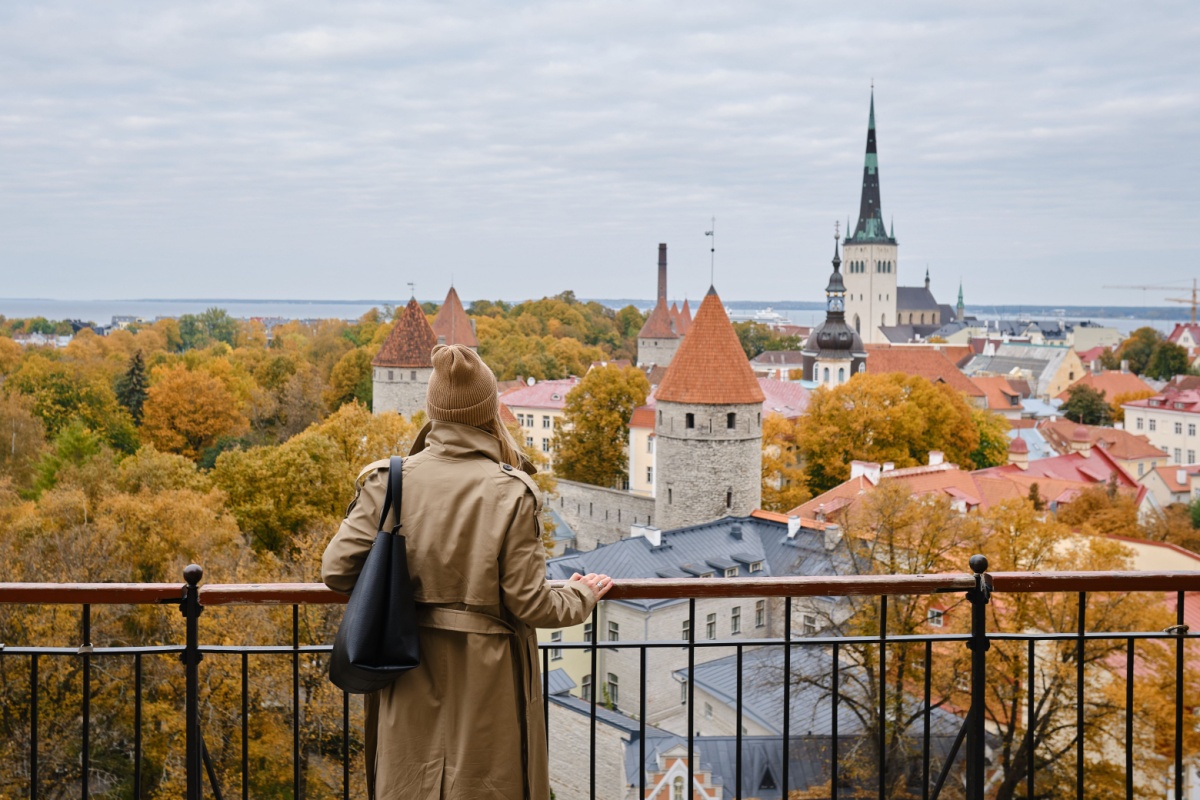 Woman in Tallinn, Estonia, Baltics