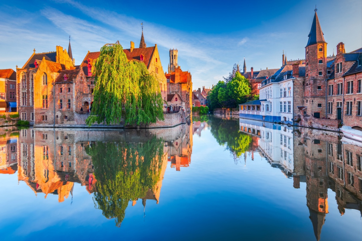 Bruges, Belgium, April, Spring